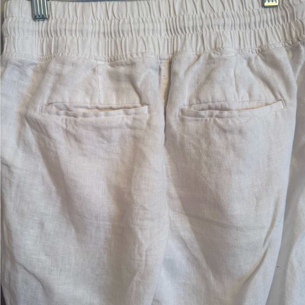 Athleta Cabo Linen Wide Leg Pant in white. - Picture 5 of 7